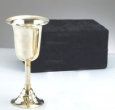 Silverplated Kiddush Cup with Gold Star and Velvet Box