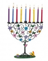 "Flower Tree" Menorah, hand crafted